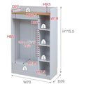 子供用ラック キッズラック 子ども 子供 クローゼット ラック ハンガーラック 可動棚 たんす 収納棚 【納期A】【jpk-fwd-0009】