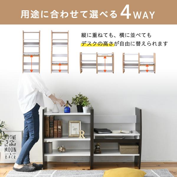 パソコンデスク おしゃれ スリム 60cm幅 省スペース PCデスク ハイタイプ ロータイプ 机 高さ調整 収納 子供 大人 棚 【納期A】【jpk-fwd-0208】