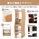 ドレッサー おしゃれ ドレッサーテーブル ドレッサーデスク 収納 テーブル 変型 変形 ロータイプ ハイタイプ 分割 セパレート 可動棚 省スペース スリム 北欧 【納期A】【jpk-fwd-0210】