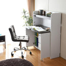 勉強机 シンプル 大学生 中学生 キャスター付き 折りたたみ 大人 デスク おしゃれ 収納 棚 机 北欧 白 ホワイト 書斎 パソコン 【納期A】【jpk-fwd-0278】