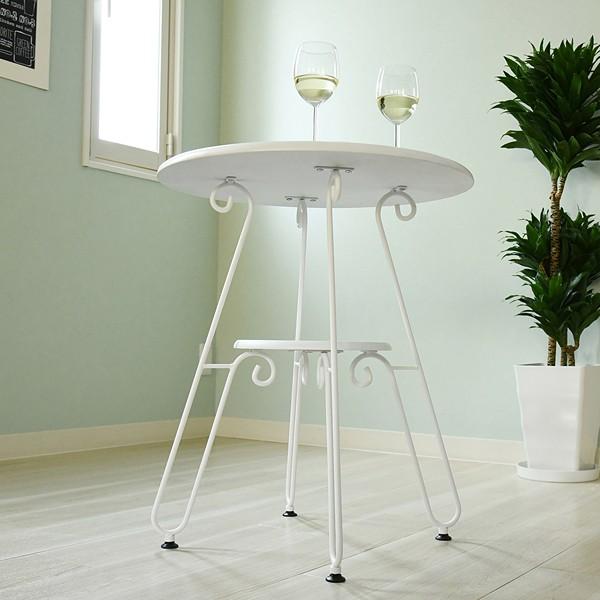 テーブル 丸型 円形 ダイニングテーブル 幅60cm アイアン 脚 アンティーク風 クラシック レトロ 一人暮らし ひとり暮らし ヨーロピアン おしゃれ 北欧 姫系 【納期A】【jpk-iri-0051】