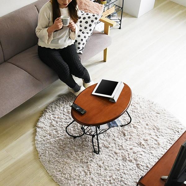 ローテーブル 楕円形 丸型 センターテーブル リビング アイアン アンティーク風 クラシック レトロ 一人暮らし ワンルーム ひとり暮らし 姫系 ガーリー ラック 【納期A】【jpk-iri-0052】