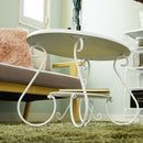 ローテーブル 楕円形 丸型 センターテーブル リビング アイアン アンティーク風 クラシック レトロ 一人暮らし ワンルーム ひとり暮らし 姫系 ガーリー ラック 【納期A】【jpk-iri-0052】