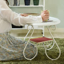 ローテーブル 楕円形 丸型 センターテーブル リビング アイアン アンティーク風 クラシック レトロ 一人暮らし ワンルーム ひとり暮らし 姫系 ガーリー ラック 【納期A】【jpk-iri-0052】