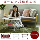 ローテーブル 楕円形 丸型 センターテーブル リビング アイアン アンティーク風 クラシック レトロ 一人暮らし ワンルーム ひとり暮らし 姫系 ガーリー ラック 【納期A】【jpk-iri-0052】