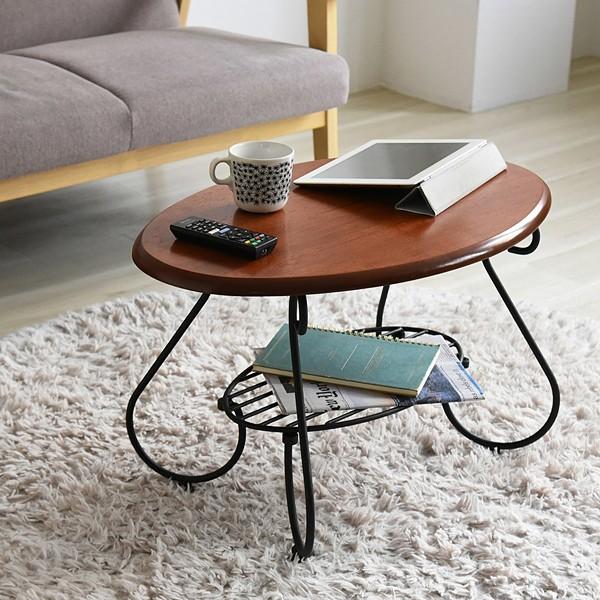 ローテーブル 楕円形 丸型 センターテーブル リビング アイアン アンティーク風 クラシック レトロ 一人暮らし ワンルーム ひとり暮らし 姫系 ガーリー ラック 【納期A】【jpk-iri-0052】