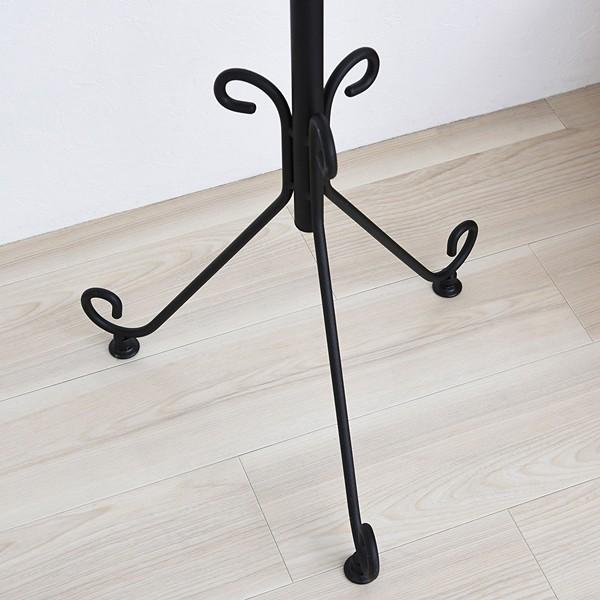 ポールハンガー ハンガースタンド おしゃれ ヨーロピアン ガーリー 姫系 北欧 アイアン 脚 アンティーク風 ハンガーラック 一人暮らし 白 ホワイト 黒 ブラック 【納期A】【jpk-iri-0053】