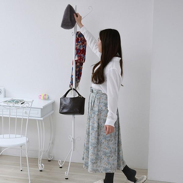 ポールハンガー ハンガースタンド おしゃれ ヨーロピアン ガーリー 姫系 北欧 アイアン 脚 アンティーク風 ハンガーラック 一人暮らし 白 ホワイト 黒 ブラック 【納期A】【jpk-iri-0053】