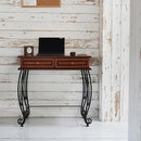 デスク 引き出し 机 ガーリー 姫系 ヨーロピアン 北欧 フェミニン アイアン アンティーク風 PCデスク 一人暮らし ワンルーム 作業台 テーブル 引き出しつき 【納期A】【jpk-iri-1018】