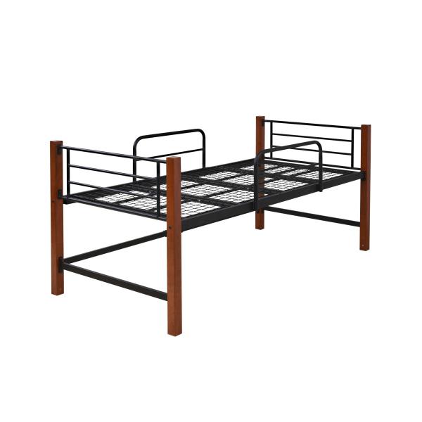 パイプベッド ベッドフレーム スチール おしゃれ シンプル シングル 1人暮らし ひとり暮らし ワンルーム 省スペース 収納スペース 床下 大人用 天然木製 脚 北欧 【納期A】【jpk-iri-1041】