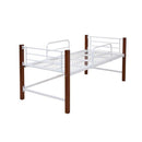 パイプベッド ベッドフレーム スチール おしゃれ シンプル シングル 1人暮らし ひとり暮らし ワンルーム 省スペース 収納スペース 床下 大人用 天然木製 脚 北欧 【納期A】【jpk-iri-1041】