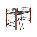 パイプベッド はしご付き シングル ロフト風 ベッドフレーム ひとり暮らし 一人暮らし ワンローム おしゃれ 丈夫 木製 脚 ハイタイプ ロー 切り替え 調整可能 【納期A】【jpk-iri-1042set】