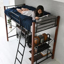 ロフトベッド パイプベッド はしご 梯子 おしゃれ 階段 シンプル 大人用 シングル 北欧 一人暮らし 木製 脚 ナチュラル デスクスタイル ソファ 収納スペース 【納期A】【jpk-iri-1043set】