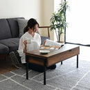 昇降式テーブル 引き出し 収納 ローテーブル リモートワーク リフトアップテーブル パソコンデスク パソコンテーブル リビングテーブル センターテーブル 【納期A】【jpk-kks-0023】