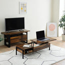 昇降テーブル おしゃれ 収納 脚 ローテーブル 在宅ワーク リフトアップテーブル PC デスク センターテーブル 昇降デスク ビンテージ風 天板 インダストリアル 【納期A】【jpk-kks-0024】