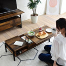 昇降テーブル おしゃれ 収納 脚 ローテーブル 在宅ワーク リフトアップテーブル PC デスク センターテーブル 昇降デスク ビンテージ風 天板 インダストリアル 【納期A】【jpk-kks-0024】