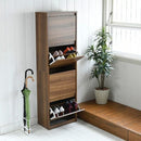 靴箱 スリム シューズラック シューズボックス 薄型 奥行 約30cm おしゃれ 北欧 玄関 省スペース ホワイト 靴箱収納 幅 約50cm コンパクト 縦長 下駄箱 シンプル 【納期A】【jpk-mhv-0017】