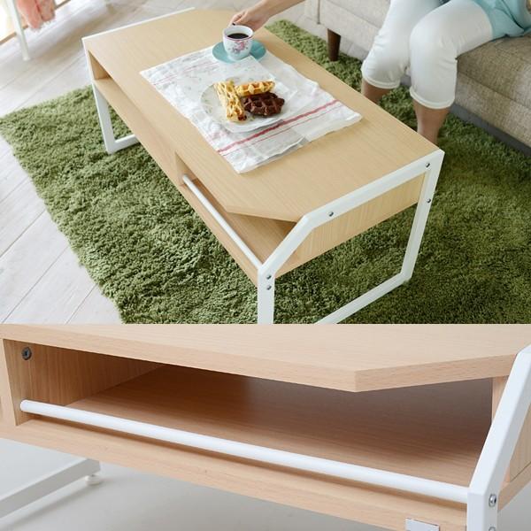 センターテーブル 木製 スチール おしゃれ 収納スペース ローテーブル センターテーブル リビングテーブル 北欧 ナチュラル 【納期A】【jpk-rt-007】