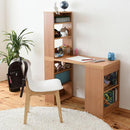 勉強机 シンプル デスク 大人用 パソコンデスク 組み合わせ 変形 大学生 中学生 子供 子ども デスク おしゃれ 収納 本棚 ラック 作業机 北欧 白 ホワイト 茶色 【納期A】【jpk-sgt-0124】