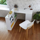 勉強机 シンプル デスク 大人用 パソコンデスク 組み合わせ 変形 大学生 中学生 子供 子ども デスク おしゃれ 収納 本棚 ラック 作業机 北欧 白 ホワイト 茶色 【納期A】【jpk-sgt-0124】