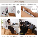 机 パソコンデスク チェスト 棚つき 収納 キャスター PCデスク 勉強机 事務机 学習机 シンプル 作業台 幅 100cm 引き出し サイドチェスト ワゴン 白 ホワイト 茶 【納期A】【jpk-sgt-0125】