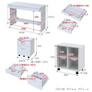 デスクセット 机 ラック チェスト 収納棚 キャスター付き パソコンデスク PC 勉強机 在宅 ワークテーブル テレワーク リモート A4サイズ 引き出し シンプル 【納期A】【jpk-sgt-0126】