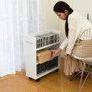 収納ラック 本棚 収納棚 スリム 薄型 コンパクト キャスター付き クローゼット 収納 押入れ すき間 隙間 サイドワゴン CD DVD 雑貨 省スペース ラック 本棚 【納期A】【jpk-sgt-0128】