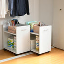 収納 棚 キャスター付き 収納ラック ワイド 幅広 本棚 クローゼット 押入れ すき間 隙間 日用品 雑貨類 サイドラック キッチン収納 サイドワゴン CD収納 DVD収納 【納期A】【jpk-sgt-0129】