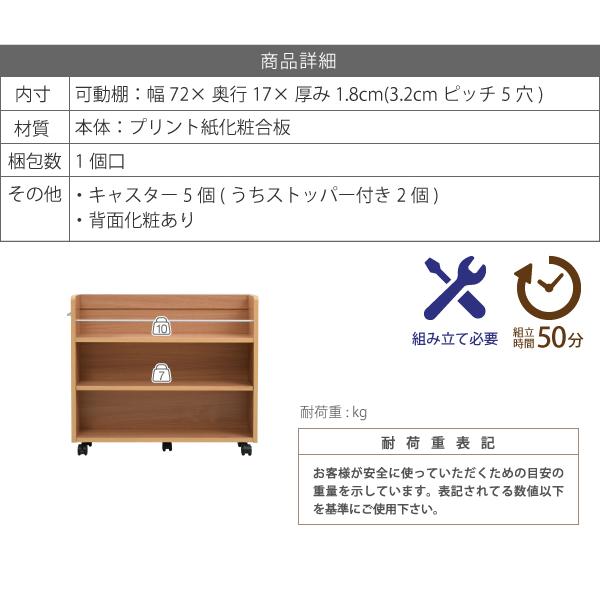 収納棚 収納ラック ワイド 幅広 キャスター付き スリム クローゼット 押入れ収納 すき間収納 隙間収納 本棚 キッチンラック ワゴン 日用品 雑貨類 サイドラック 【納期A】【jpk-sgt-0130】