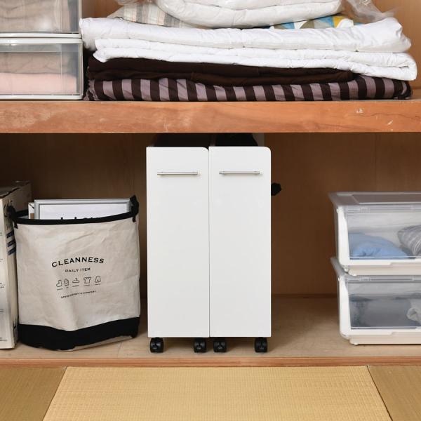 収納棚 収納ラック ワイド 幅広 キャスター付き スリム クローゼット 押入れ収納 すき間収納 隙間収納 本棚 キッチンラック ワゴン 日用品 雑貨類 サイドラック 【納期A】【jpk-sgt-0130】