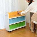 収納棚 収納ラック ワイド 幅広 キャスター付き スリム クローゼット 押入れ収納 すき間収納 隙間収納 本棚 キッチンラック ワゴン 日用品 雑貨類 サイドラック 【納期A】【jpk-sgt-0130】