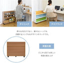 収納棚 収納ラック ワイド 幅広 キャスター付き スリム クローゼット 押入れ収納 すき間収納 隙間収納 本棚 キッチンラック ワゴン 日用品 雑貨類 サイドラック 【納期A】【jpk-sgt-0130】