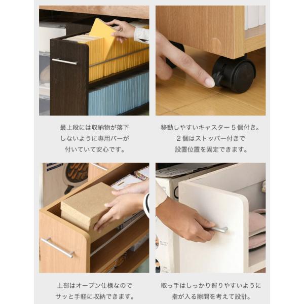 収納棚 収納ラック ワイド 幅広 キャスター付き スリム クローゼット 押入れ収納 すき間収納 隙間収納 本棚 キッチンラック ワゴン 日用品 雑貨類 サイドラック 【納期A】【jpk-sgt-0130】