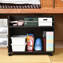 収納棚 収納 ラック ワイド 幅広 キャスターつき クローゼット 押入れ キッチン リビング ベッドサイド ソファサイド デスク横 本棚 マルチラック ワゴン 【納期A】【jpk-sgt-0131】