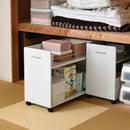 収納棚 収納 ラック ワイド 幅広 キャスターつき クローゼット 押入れ キッチン リビング ベッドサイド ソファサイド デスク横 本棚 マルチラック ワゴン 【納期A】【jpk-sgt-0131】