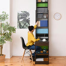 デスク 机 本棚 上置き セット 棚付き 一体型 木製 突っ張り オープンラック 収納棚 壁 オフィス 書斎 防災 天井 つっぱり スリム コンパクト 省スペース 大容量 【納期A】【jpk-sgt-0133】