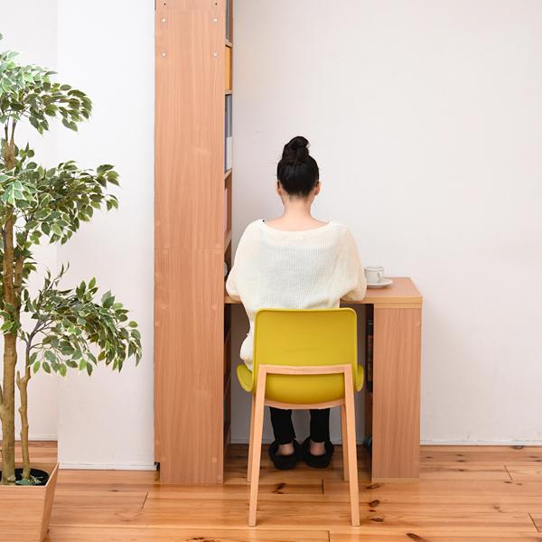 デスク 机 本棚 上置き セット 棚付き 一体型 木製 突っ張り オープンラック 収納棚 壁 オフィス 書斎 防災 天井 つっぱり スリム コンパクト 省スペース 大容量 【納期A】【jpk-sgt-0133】