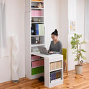 デスク 机 本棚 上置き セット 棚付き 一体型 木製 突っ張り オープンラック 収納棚 壁 オフィス 書斎 防災 天井 つっぱり スリム コンパクト 省スペース 大容量 【納期A】【jpk-sgt-0133】