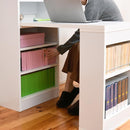 デスク 机 本棚 上置き セット 棚付き 一体型 木製 突っ張り オープンラック 収納棚 壁 オフィス 書斎 防災 天井 つっぱり スリム コンパクト 省スペース 大容量 【納期A】【jpk-sgt-0133】