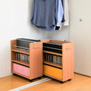 収納ラック クローゼット 押入れ すき間収納 隙間収納 キャスター付き サイドラック 棚 キッチン収納 サイドワゴン CD収納 DVD収納 省スペース 薄型 ラック 本棚 【納期A】【jpk-sgt-0136】