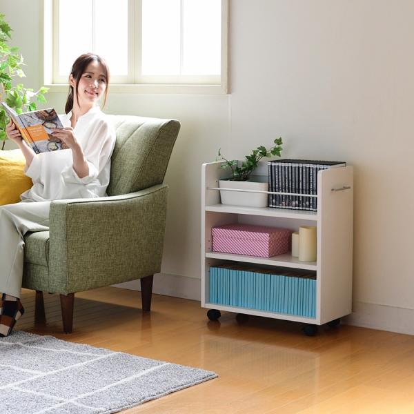 収納ラック クローゼット 押入れ すき間収納 隙間収納 キャスター付き サイドラック 棚 キッチン収納 サイドワゴン CD収納 DVD収納 省スペース 薄型 ラック 本棚 【納期A】【jpk-sgt-0136】