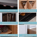 靴箱 2個セット シューズボックス ルーバー扉 シューズラック 縦置き 横置き 下駄箱 玄関収納 可動棚 ブーツ対応 調整 棚 小さめ 女性 レディース SGT-0101SET 【納期A】【jpk-sgt-101set】