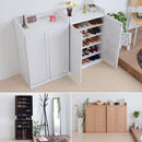 靴箱 2個セット シューズボックス ルーバー扉 シューズラック 縦置き 横置き 下駄箱 玄関収納 可動棚 ブーツ対応 調整 棚 小さめ 女性 レディース SGT-0101SET 【納期A】【jpk-sgt-101set】