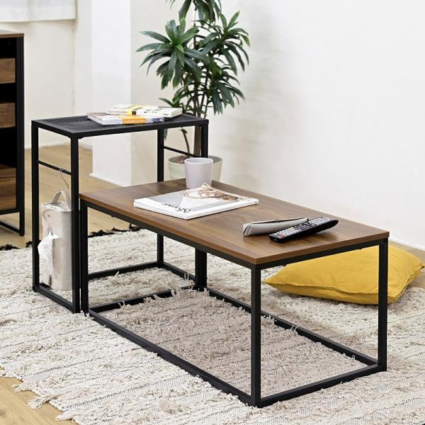 ネストテーブル ヴィンテージ風 ビンテージ デザイン インダストリアル 北欧 アメリカン おしゃれ スタイリッシュ 入れ子式 テーブル ローテーブル リビング 棚 【納期A】【jpk-trt-0003】