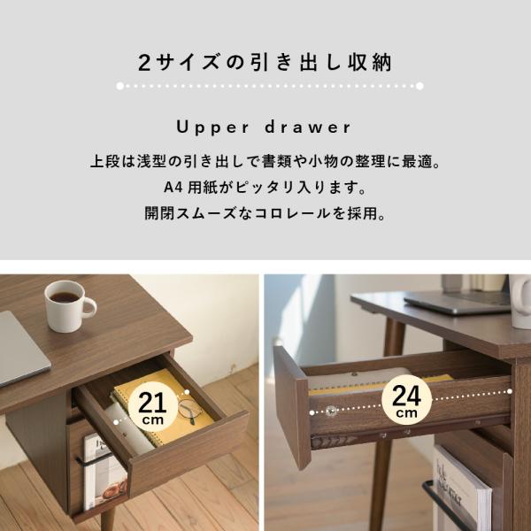 ワークデスク 机 一人用 1人 サイズ PCデスク パソコン 学習机 勉強 コンパクト 省スペース ひとり暮らし 一人暮らし 収納 引き出し A4対応 マガジンラック 【納期A】【jpk-trt-0005】