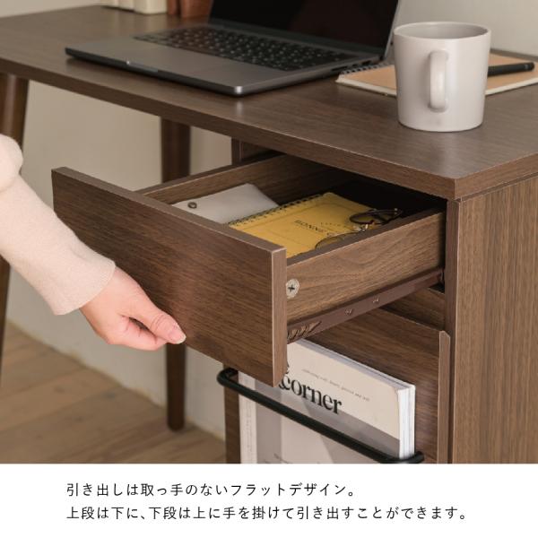 ワークデスク 机 一人用 1人 サイズ PCデスク パソコン 学習机 勉強 コンパクト 省スペース ひとり暮らし 一人暮らし 収納 引き出し A4対応 マガジンラック 【納期A】【jpk-trt-0005】