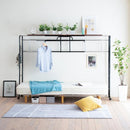 ベッド上ラック ベッド上収納 上棚 ハンガーラック 伸縮 幅 高さ サイズ調節 調整 デッドスペース 有効活用 アイデア 便利グッズ ベッド収納 収納ラック 飾り棚 【納期A】【jpk-uni-0001】