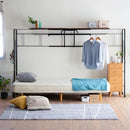 ベッド上ラック ベッド上収納 上棚 ハンガーラック 伸縮 幅 高さ サイズ調節 調整 デッドスペース 有効活用 アイデア 便利グッズ ベッド収納 収納ラック 飾り棚 【納期A】【jpk-uni-0001】