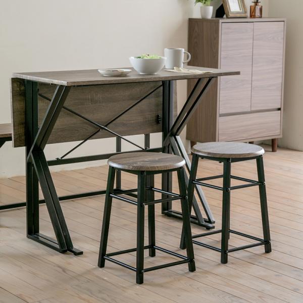 ダイニングセット 4点 ダイニングテーブル ベンチ チェア 椅子 スツール 腰掛け 北欧 おしゃれ 天板 折りたたみ 折り畳み 4人掛け デスク 机 西海岸風 カフェ風 【納期A】【jpk-uni-0002set】