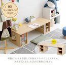 机 デスク 変型 コンパクト 学習机 勉強机 子供 大人 使える オープンラック 棚付き 座卓 パソコンデスク 作業台 ワークスペース シンプル おしゃれ 北欧 【納期A】【jpk-uni-0008n】